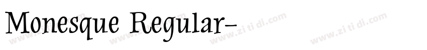 Monesque Regular字体转换